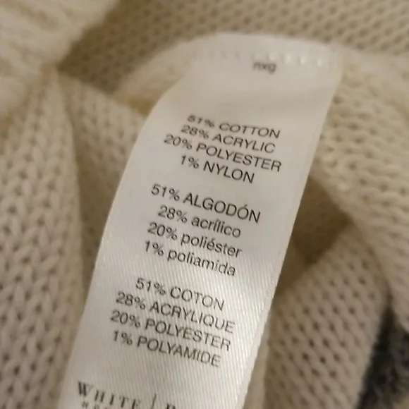 White House Black Market Womens Longsleeve White And Grey Sequin Sweater… - Picture 5 of 8